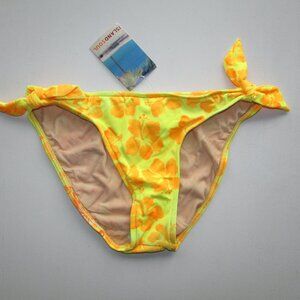Island Soul Yellow Tropical Bikini Bottoms - 4 - NEW